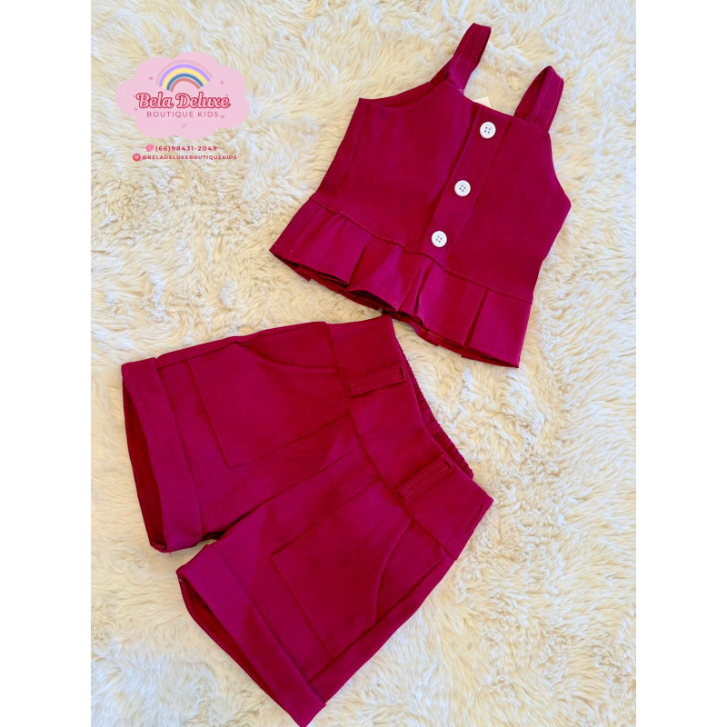 CONJ. SHORTS E BLUSA