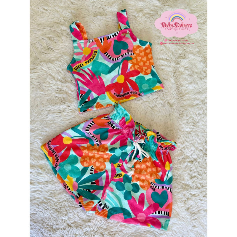 CONJ. SHORTS E BLUSA