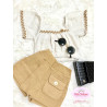 CONJ. SHORTS SAIA E BLUSA TRICO